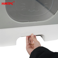 Toilette pour chat pliable en plastique PP entièrement fermée, lavable, offrant une bonne intimité, bac à litière pour chat
