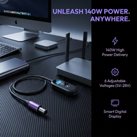 140W Einstellbares PD-Trigger-Kabel 5V 9V 12V 15V 20V 28V Typ-C auf DC-Stecker für Laptop & Tablet Projektor