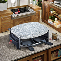 Elektrischer Stahl-Raclette-Grill für 4 Personen, Ideal für Kleine Zusammenkünfte