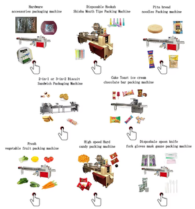 Ice Pop bánh quy bánh <span class=keywords><strong>pizza</strong></span> Cookie bánh ngang flowpack tự động wrapring máy đóng gói gối loại dòng chảy máy đóng gói - Product Image 6