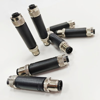 Ensemble de câbles M12 à code A, 5 broches, conducteur en cuivre, isolation en PVC, connecteur mâle-femelle moulé industriel