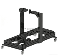 Simulateur de course automobile 3 Dof Motion Formula avec cockpit en profilé aluminium pour usage commercial et domestique