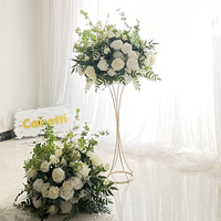 KCFB-305 OEM Plantes Artificielles Bouquet Fournitures Soie Rose Pivoine Événements Parti Décoration Maîtresses Pour la Table De Mariage