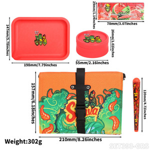 Grs GORILLA đa chức năng thuốc lá khay Set bao gồm thuốc lá Máy xay + thuốc lá khay + giấy cuộn - Product Image 6