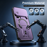 Coque magnétique avec support invisible et protection de caméra coulissante pour Xiaomi 17 Pro Max 15T 14T 15 Ultra, compatible charge sans fil