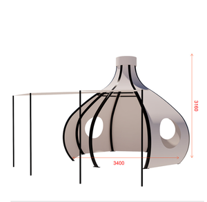 Dôme géodésique de luxe, tente yourte imperméable, tente de glamping en forme d'oignon, pour camping familial en plein air, hôtel-resort, cabane robuste résistante au vent - Product Image 3