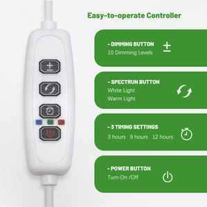 10 niveaux de gradation <span class=keywords><strong>charge</strong></span> USB 10W élèvent des outils de jardinage légers ensembles de plantes d'intérieur minuterie led planteur de bureau également comme veilleuse - Product Image 2