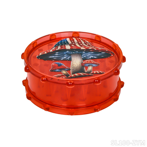 Venta al por mayor logotipo personalizado OEM 100mm plástico grande amarillo rojo <span class=keywords><strong>verde</strong></span> claro molinillo de hierbas trituradora de pimienta accesorios para fumar - Product Image 3