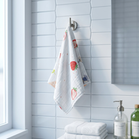 Serviette en gaze de coton pur tissée six couches, lingette faciale, serviette pour enfants, réutilisable, douce, absorbante, sur mesure, fabriquée en usine, 30*30cm