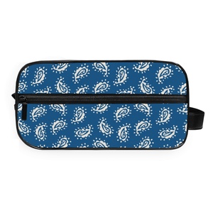 Top Quality Customs logo Blue Wash <b>Cosmetic</b> <b>Bags</b> Portable Toiletry <b>Bags</b> <b>Large</b> Size for Travel on Sale - Product Image 2
