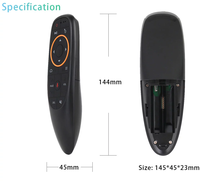 Vente chaude GS0S Air Mouse G-Sensor 2.4GHz Télécommande sans fil Code fixe Plastique Fonction vocale automatique Smart TV Box