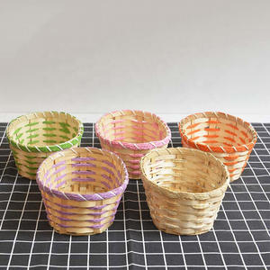 <span class=keywords><strong>Cesta</strong></span>-<span class=keywords><strong>Cesta</strong></span> de mimbre tejida Natural para almacenamiento, embalaje de mimbre para Navidad, bambú moderno a granel - Product Image 2