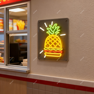 Letrero de Neón Acrílico de Envío Rápido para Hamburguesas, Pizza, Snack Bar, Restaurante, Tienda de Comida, Negocio, Letrero de Neón para Montar en la Pared Interior para Bares - Product Image 6