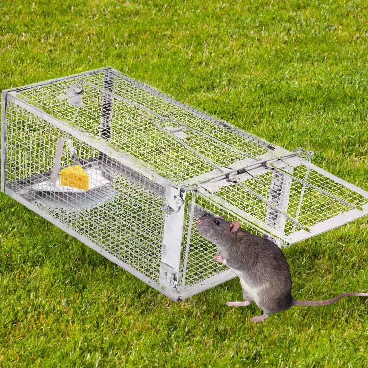 Автоматическая Большая гуманная захватная многослойная мышь для ловли животных, Проволочная сетчатая клетка, ловушка для крыс