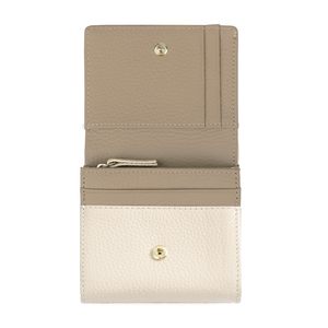 Japanese Korean Style Pebbled Leather Wallet With Snap Closure Multiple Card Slots Zippered Coin <b>Purse</b> <b>Small</b> Portable Women's - Product Image 1