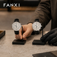 Support d'affichage pour montre en alliage d'aluminium FANXI, support simple pour montre pour comptoir de vente au détail, support en forme de C, or rose/noir