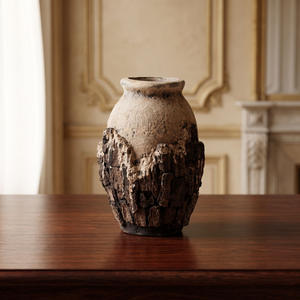 Este jarrón de cerámica rústico, con un acabado mate y un diseño de textura natural, está perfectamente diseñado para realzar tu mesa. - Product Image 3