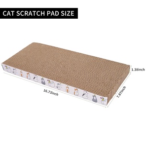 Griffoir réversible en carton pour chats, pour une utilisation en intérieur, pour dormir, jouer et aiguiser les griffes - Product Image 2