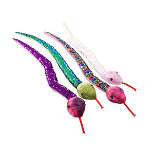 April Fools-peluche de lentejuelas Reversible, juguete de animales rellenos grandes, serpiente - Product Image 1