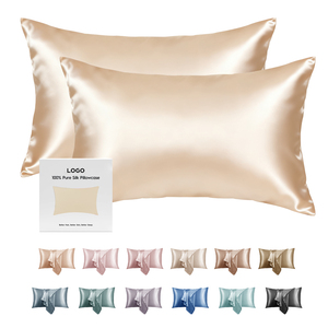 Bán Buôn Biểu Tượng Tùy Chỉnh Ngủ Satin 100% Lụa Gối 22 Momme Rắn Màu Gối Bìa Với - Product Image 4