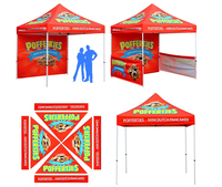 Tente promotionnelle pliable à montage rapide pour événements, imperméable, avec sac de transport, garantie 1 an, pour publicité extérieure et expositions