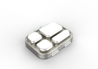 Boîte à lunch en acier inoxydable pour enfants et adultes, boîte à bento à 4 compartiments pour enfants, récipients à lunch avec thermos pour l'école
