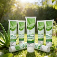 Fabrika OEM ODM Toptan Ağız Bakım Tüpleri Diş Macunu Naneli Florürsüz Taze Nane Çay Ağacı Yağı Aloe Vera Jel Diş Macunu