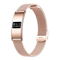 Bracelet intelligent noir B8, moniteur de fréquence cardiaque, d'oxygène sanguin et de sommeil, bracelet de fitness, appels Bluetooth, contrôle de la caméra