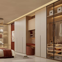 Lesso Home Dressing Moderne de Luxe avec Vitrine en Verre, Armoire de Chambre, Meuble de Chambre pour Villa