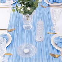 Chemin de table en gaze de coton style bohème, rustique, pour décorations de mariage, fêtes, enterrement de vie de jeune fille et décoration intérieure