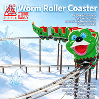 Manèges de mini-roller-coaster pour enfants, design ver, pour parc d'attractions de jardin, à vendre