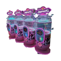 Machine de jeu de société mini-grue à monnayeur, modèle de distributeur de balles Gacha, jouet de boxe, cadeau d'amusement en plastique durable, version anglaise