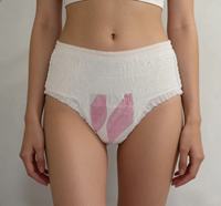 Culottes menstruelles certifiées OEM, vente en gros, personnalisées, super douces et absorbantes, culottes de règles imprimées, culottes hygiéniques jetables