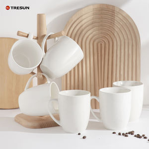 Mug en céramique blanc brillant de 350 ml avec logo personnalisé, design moderne arabe, forme classique avec poignée, tasses et mugs en porcelaine pour le lait - Product Image 2
