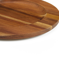 Groothandel Veelzijdig Servies Rond Acacacia Hout Oplader Plaat Voor Diner Gerechten Snack Dessert Salade Vruchten Voor Plaats Instelling