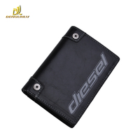 Dompet pria kulit asli kualitas tinggi kustom merek