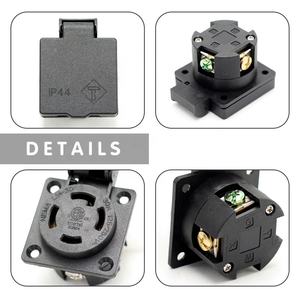 Industriële 30amp 125/250Volt 2-polige 3-draads Rv/Ev Weerbestendige Stofdichte Nema-L14-30R Met Afdekking Voor Rv/Ev Stopcontacten - Product Image 5