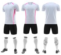 Ensembles d'uniformes de football en polyester maillé en gros, maillots de football personnalisés pour jeunes, kit de maillot de football entièrement sublimé