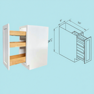 Ventes directes d'usine au Vietnam à des prix abordables Shaker blanc cuisine garde-manger stockage armoire en bois massif entrepreneur d'appartement - Product Image 1