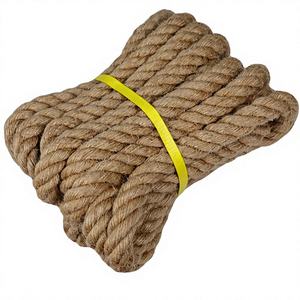 Cuerda de yute de Manila retorcida, natural, gruesa, para manualidades, barandillas náuticas, decoración de hamacas, enrollada para el hogar, exteriores y cercas agrícolas. - Product Image 1