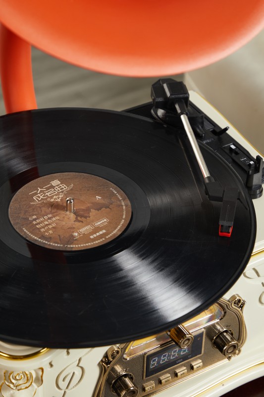 Factory MINI supply Classic Wooden Radio Gramophone Luxury Retro Vinyl Phonograph Record Player