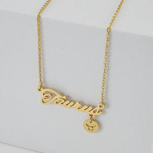 แฟชั่นใหม่สร้อยคอชุบทอง18K สแตนเลสตัวอักษรราศี12ดาวสำหรับผู้หญิง - Product Image 2