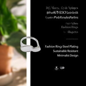 Fashion <b>Ring</b> 316L Stainless Steel PVD Gold Plating Sustainable Resistant Minimalist Design - Product Image 3