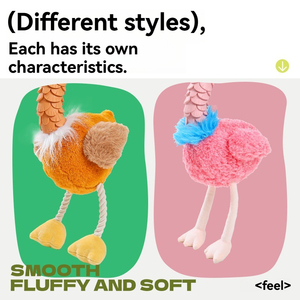 Tianyuan Jouet à mâcher en peluche écologique pour chien Design d'oiseau moche avec dents molaires résistantes aux morsures Soulagement de la voix pour chiens de taille moyenne à grande - Product Image 6
