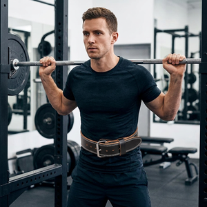 New Unisex Cowhide Leather Adjustable Buckle Belt Strong Non-Slip Gym Weight Lifting Body Building Back Support Very Reasonable - Product Image 1