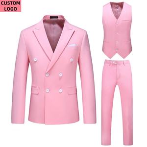 6XL Herren anzug Custom LOGO 3 Stück Homme Blazer Hochzeit <span class=keywords><strong>Prom</strong></span> Zweireiher Luxus anzüge für Herren Plus Size - Product Image 6