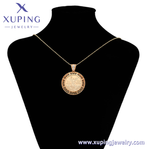 X000809804 Bijoux XUPING Plaqué <span class=keywords><strong>Or</strong></span> 18 carats Bijoux de Mode Pendentifs Pièce de Monnaie Mexicaine <span class=keywords><strong>50</strong></span> <span class=keywords><strong>Pesos</strong></span> Unisexe Breloques Hip Hop pour Collier Chaîne - Product Image 6
