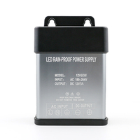 Pequeño RPS-60-12 SMPS 60w 12v 5a impermeable 120w de potencia de 200w 250w 300w 400w 600w 24v led conductor para la lluvia-día