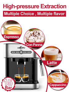 Machine à café domestique semi-automatique 1,5 L pour cappuccino, latte, espresso, mousse de lait à la vapeur MD-235 - Product Image 3