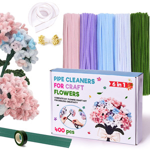 ชุดทำดอกไม้ DIY ด้วยท่อโลหะ 6 in 1 ชุดทำช่อดอกไม้สีฟ้า สำหรับเด็กอายุ 8 ถึง 13 ปี - Product Image 4